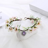 Vivivalue Fairy Elf Crowns For Women Girls Floral Headband Even Headpiece Woodland Forest Flower Circlet Wedding Bridal Hallowee