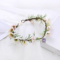 Vivivalue Fairy Elf Crowns For Women Girls Floral Headband Even Headpiece Woodland Forest Flower Circlet Wedding Bridal Hallowee