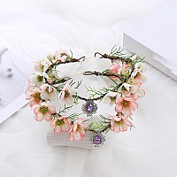 Vivivalue Fairy Elf Crowns For Women Girls Floral Headband Even Headpiece Woodland Forest Flower Circlet Wedding Bridal Hallowee