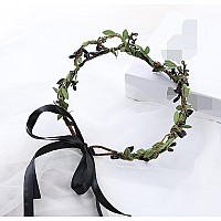 Vivivalue Black Antler Crown Fairy Forest Headpiece Woodland Elf Headband For Women Girls Halloween Cosplay Photo Shoot Mardi Gr