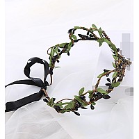 Vivivalue Black Antler Crown Fairy Forest Headpiece Woodland Elf Headband For Women Girls Halloween Cosplay Photo Shoot Mardi Gr