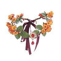 Vivivalue Fairy Flower Crown Woodland Headband Elf Floral Headpiece Hair Wreath Elven Circlet For Women Girls Halloween Renaissa