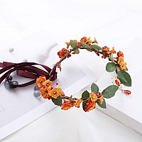 Vivivalue Fairy Flower Crown Woodland Headband Elf Floral Headpiece Hair Wreath Elven Circlet For Women Girls Halloween Renaissa