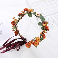 Vivivalue Fairy Flower Crown Woodland Headband Elf Floral Headpiece Hair Wreath Elven Circlet For Women Girls Halloween Renaissa