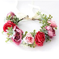 Vivivalue Fairy Flower Crown Floral Headband Even Headpiece Woodland Forest Elf Circlet For Women Girls Wedding Bridal Halloween