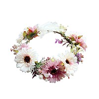 Vivivalue Fairy Flower Crown Headband Woodland Floral Headpiece Forest Even Circlet For Women Girls Halloween Renaissance Weddin