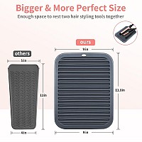 Larger Silicone Heat Resistant Styling Station Mat Curling Iron Holder Straightener Pad Flat Iron Holder Hot Tool Mat