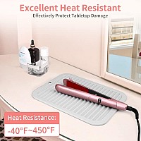 Larger Silicone Heat Resistant Styling Station Mat Curling Iron Holder Straightener Pad Flat Iron Holder Hot Tool Mat