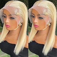 613 Blonde Bob Wig Human Hair 12 Inch 13X4 Blonde Lace Front Wigs Human Hair Bob Wigs For Black Women 613 Hd Lace Frontal Wigs P