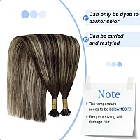 Youngsee Brown Balayage Nano Bead Hair Extensions Nano Link Real Human Hair Extensions Ombre Dark Brown With Ash Blonde Nano Loo