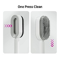 Rhos Self Cleaning Hair Brushnew 3D Air Cushion Brush For Detanglingeasy Clean Hair Brush For Womenmenpaddle Hair Brush With