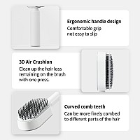 Rhos Self Cleaning Hair Brushnew 3D Air Cushion Brush For Detanglingeasy Clean Hair Brush For Womenmenpaddle Hair Brush With