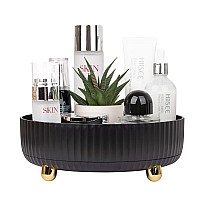 Makeup Perfume Organizer Tray 360 Degree Rotating Lazy Susan Skincare Lotion Organizer Spinning Cosmetics Storage For Dresser V