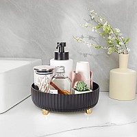 Makeup Perfume Organizer Tray 360 Degree Rotating Lazy Susan Skincare Lotion Organizer Spinning Cosmetics Storage For Dresser V