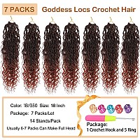 Goddess Locs Crochet Hair Copper Red 18 Inch 7 Packs Faux Locs Crochet Hair Soft Crochet Locs Boho Locs Crochet Hair Synthetic H