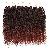 Goddess Locs Crochet Hair Copper Red 18 Inch 7 Packs Faux Locs Crochet Hair Soft Crochet Locs Boho Locs Crochet Hair Synthetic H