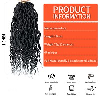 Faux Locs Crochet Hair For Women Soft Locs 18 Inch Goddess Crochet Hair Curly Ends Dreadlocks Boho Style Synthetic Braiding Hair