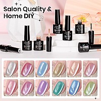 Supwee Cat Eye Gel Nail Polish 12 Colors Silk Cateye Nail Polish Gel With Magnetic Stick Ceramic Moonlight Magnetic Gel Polish