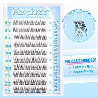 Self Adhesive Lash Clusters Natural Lash Extensions Self Adhesive Eyelashes Extension Kit No Glue Eyelash Clusters Wispy Individ