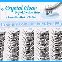 Self Adhesive Lash Clusters Natural Lash Extensions Self Adhesive Eyelashes Extension Kit No Glue Eyelash Clusters Wispy Individ