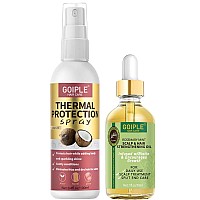 Coconut And Rosemary Hair Thermal Protector Spray With Nourishing Oil Heat Protectant Organic Formula For Heat Protection And