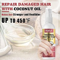 Coconut And Rosemary Hair Thermal Protector Spray With Nourishing Oil Heat Protectant Organic Formula For Heat Protection And