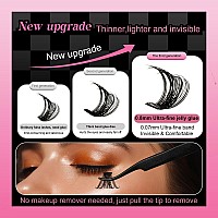 Fadvan Self Adhesive Eyelashes 72 Pcs Reusable Adhesive Eyelashes Press On Lashes No Glue No Remover Needed Self Adhesive Lash C