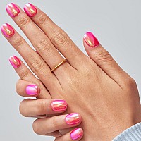 Glamermaid Press On Nails Extra Short Squoval Spring Summer Handmade Hot Pink Chrome Gel Glue On Nails 24Pcs Glazed Donut Glos