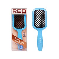 Red By Kiss Dry Vent Heatresistant Hair Brush Detangling Fast Blow Drying For Wet Dry Curly Thick Straight Hair Vented Detang