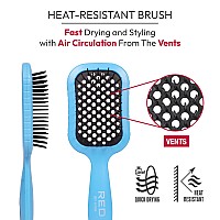 Red By Kiss Dry Vent Heatresistant Hair Brush Detangling Fast Blow Drying For Wet Dry Curly Thick Straight Hair Vented Detang