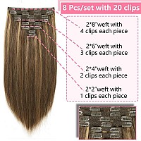 Human Hair Clip In Extensions Clip In Hair Extensions Real Human Hair 120G 18 Inch Clip In Hair Extensions Black Women Remy Seam