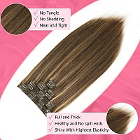 Human Hair Clip In Extensions Clip In Hair Extensions Real Human Hair 120G 18 Inch Clip In Hair Extensions Black Women Remy Seam