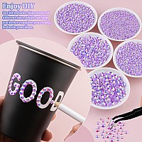 25000Pcs Resin Jelly Rhinestones For Crafting Lavender Purple Ab 26Mm Mixed Sizes Non Hotfix Flatback Gems Bedazzling Crystal