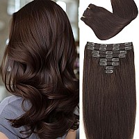 Clip In Hair Extensions Real Human Hair Straight Clip Ins 12 Inch Clip In Hair Extensions Black Women Remy Seamless Clip In Hair