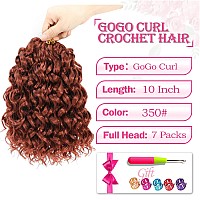 Gogo Curl Crochet Hair 10 Inch Short Curly Crochet Hair For Black Women Beach Curl Water Wave Curly Crochet Braids Hair Deep Wa