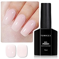 Tomicca Gel Nail Polish Jelly Milky Pink Gel Polish Light Pink Nail Polish Quick Dry Uv Clear Pink Gel Polish Colors Long Las