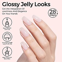 Tomicca Gel Nail Polish Jelly Milky Pink Gel Polish Light Pink Nail Polish Quick Dry Uv Clear Pink Gel Polish Colors Long Las