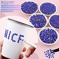 25000Pcs Resin Rhinestones For Crafting Royal Blue 26Mm Mixed Sizes Non Hotfix Flatback Gems Bedazzling Crystal For Diy Craft