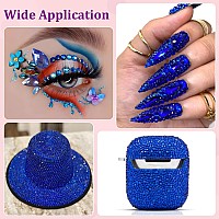 25000Pcs Resin Rhinestones For Crafting Royal Blue 26Mm Mixed Sizes Non Hotfix Flatback Gems Bedazzling Crystal For Diy Craft