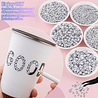 16000Pcs Resin Rhinestones With Tweezers For Crafting Clear 26Mm Mixed Sizes Flatback Gems Bedazzling Crystal For Diy Crafts