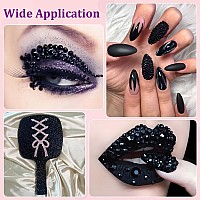 16000Pcs Resin Jelly Rhinestones With Tweezers For Crafting Black 26Mm Mixed Sizes Flatback Gems Bedazzling Crystal For Diy C