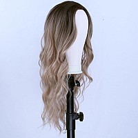 Beron Blonde Highlight Wigs Long Wavy Wig For Women Curly Dark Roots Color Heat Resistant Synthetic Hair Wigs For Cosplay Party