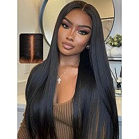 Unice Silk Straight Pre Everything Frontal Wig 13X4 Ear To Ear Pre Cut Lace Front Wigs Human Hair Bleached Invisible Knots Put O