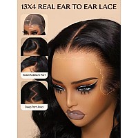 Unice Silk Straight Pre Everything Frontal Wig 13X4 Ear To Ear Pre Cut Lace Front Wigs Human Hair Bleached Invisible Knots Put O