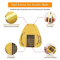 Yokilly Nail Forms For Acrylic Nails 100Pcs Nail Forms For Polygel Nail Tips Guide Nail Forms For Builder Gel Nail Forms Roll