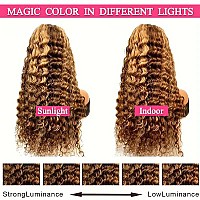 Nktu 427 Deep Wave Lace Front Wigs Human Hair Honey Blonde Highlight Ombre Wigs Human Hair For Women 13X4 Hd Transparent Lace F