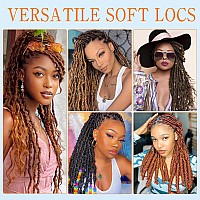 Short Soft Locs 10 Inch 7 Packs Color 4 Faux Locs Crochet Hair Pre Looped Soft Locs Crochet Hair For Black Women10Inch 7 Packs