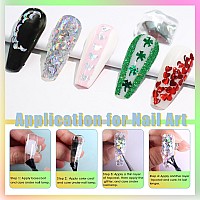 Laza 2G Chunky Glitter For St Patricks Day Heart Confetti Nail Charms Sequins Stickers Sparkle For Diy Crafts Nail Art Decorat