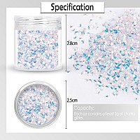 Laza 2G Chunky Glitter Moon Shaped Confetti Nail Charms Holographic Sequins Stickers Sparkle For Diy Crafts Nail Art Decoration