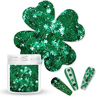 Laza 2G Chunky Glitter For St Patricks Day Clove Confetti Holographic Nail Charms Sequins Stickers Sparkle For Diy Crafts Nail